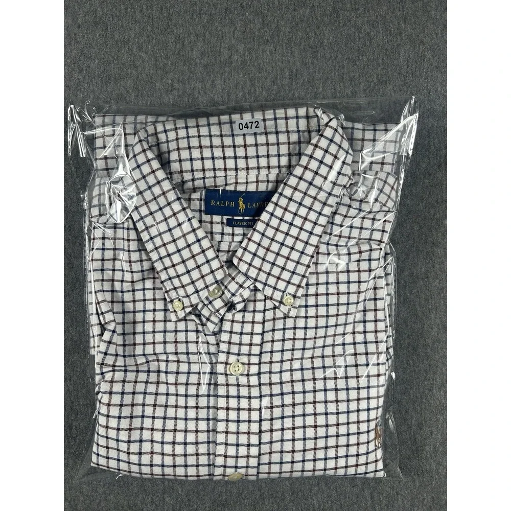 Polo Ralph Lauren Classic Fit Cotton Tattersall Oxford Shirt XL